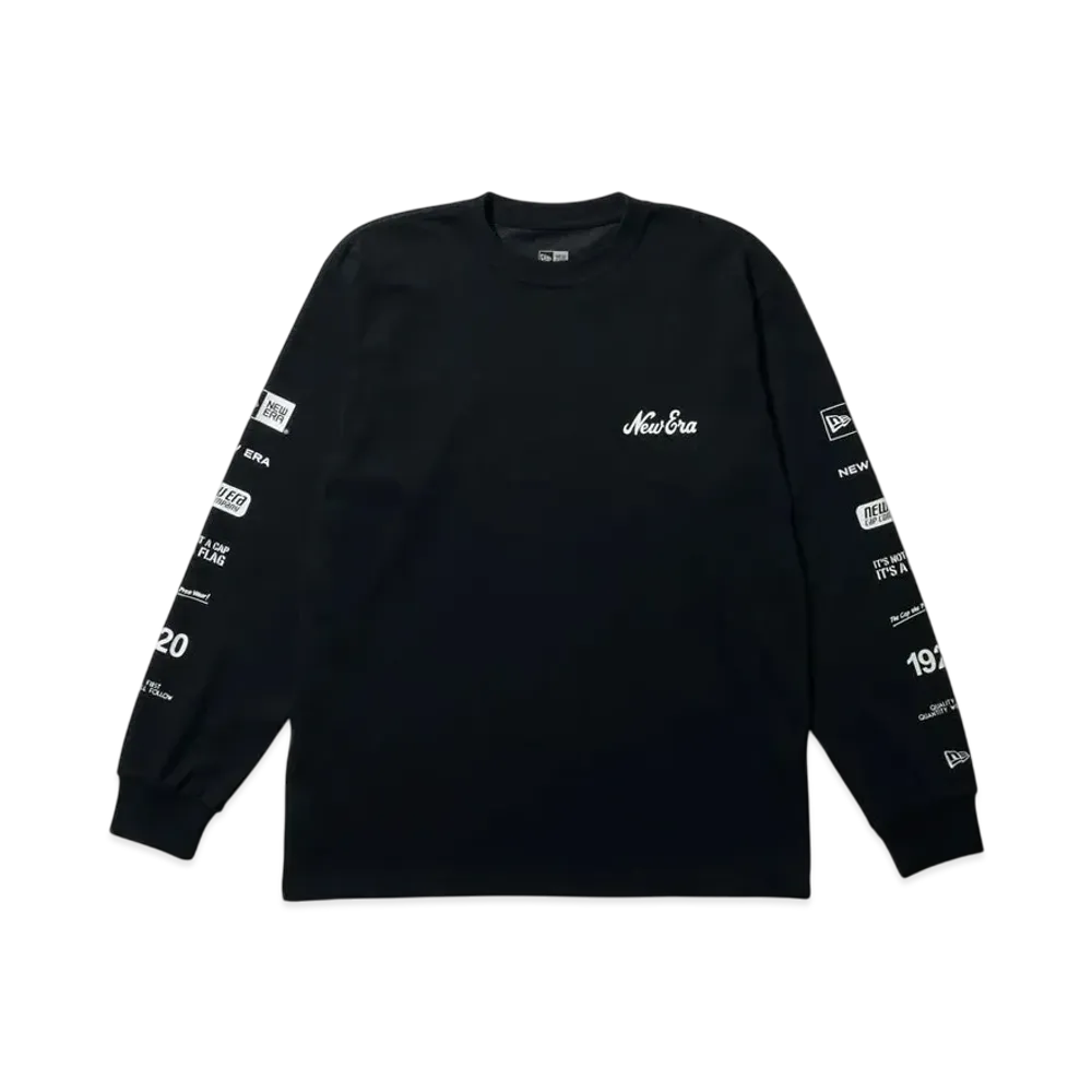 NEW ERA Long Sleeve Performance T-shirt Archive Logo Regular Fit "Black"