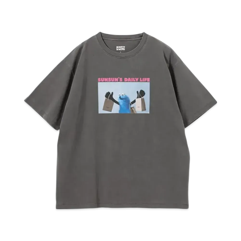 B:MING by BEAMS x PUPPET SUNSUN / Fade Photo Print T-Shirt Shop "InkBlack"