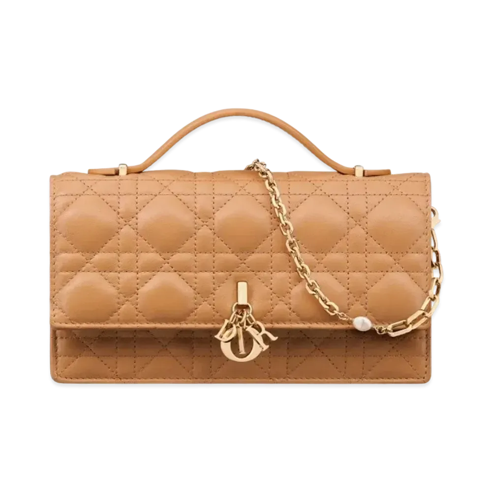 Dior Miss Dior Mini Bag Cannage Lambskin "Tan"