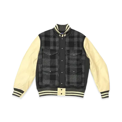 JUNYA WATANABE MAN x FILSON Mackinaw Wool Varsity Jacket "Gray"