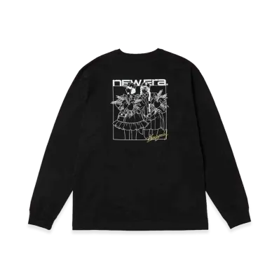 NEW ERA x Illustrators Collection L/S Washed Cotton T-Shirt Akira Komayama "Black"
