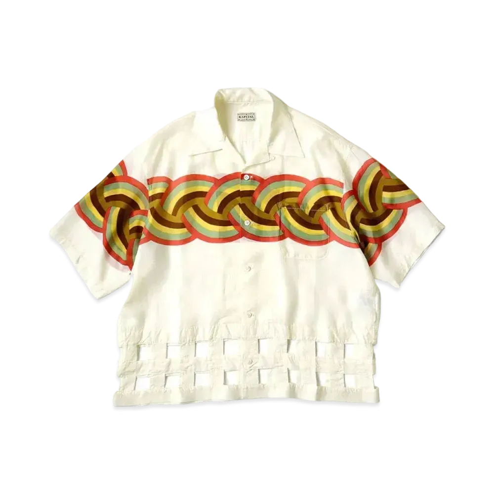 KAPITAL Silk Rayon Rainbow Wind Pen Aloha Shirt "Kinari"