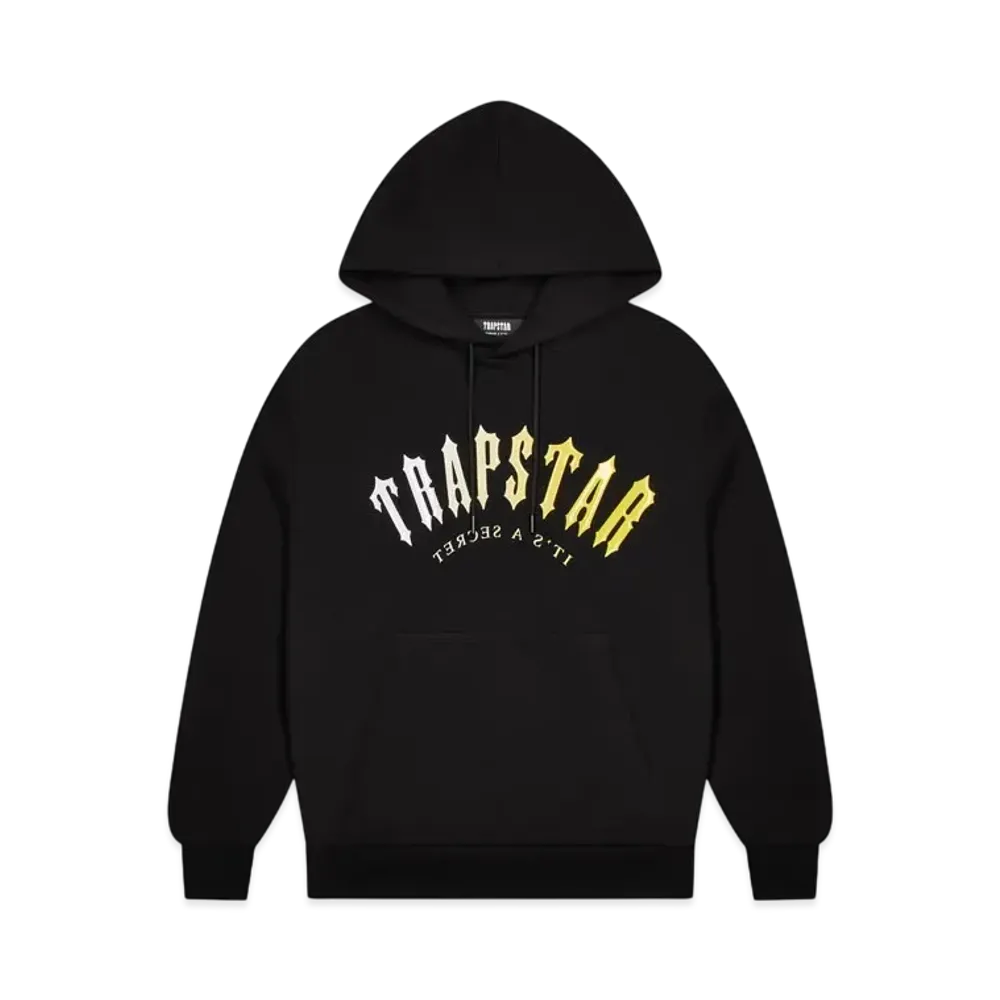 TRAPSTAR Decoded Hooded Gel Tracksuit "Black/Yellow"