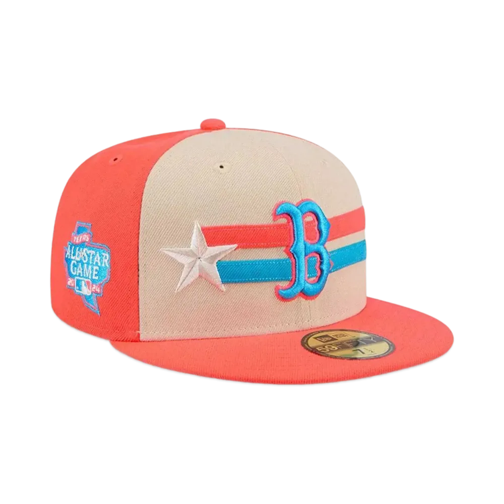 NEW ERA 59Fifty On-Field 2024 MLB All-star Game Boston Red Sox "Coral Pink"