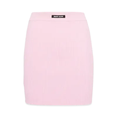 MIU MIU Women's Viscose Miniskirt "Pink"