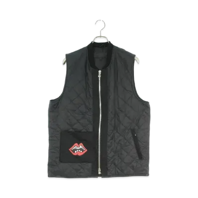 Chrome Hearts PPO Papa Chomper Patch Quilting Vest "Black/Red"
