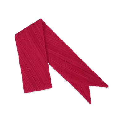 PLEATS PLEASE ISSEY MIYAKE Colorful Scarf "Carmine"