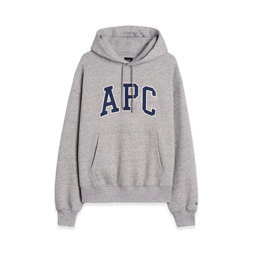 Gap x A.P.C. Extra Heavyweight Logo Hoodie "New Heather Grey"