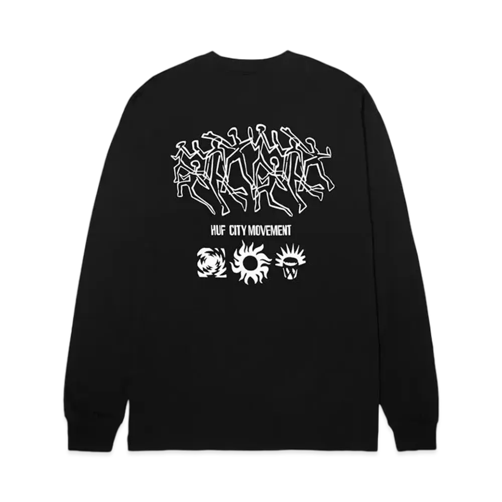 HUF Fall 24 Movement Long Sleeve Tee "Black"