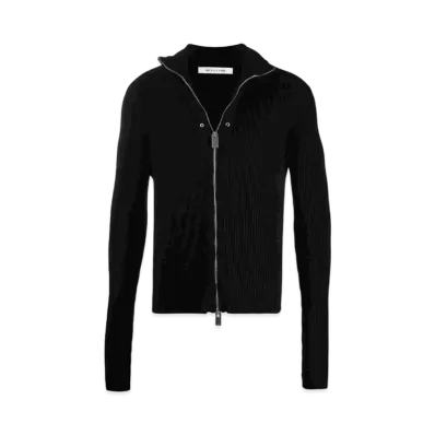 1017 ALYX 9SM Zipped Ribbed Knit Cardigan "Black"