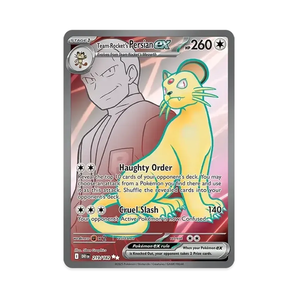 ロケット団のペルシアンex UR [DRI EN 219/240]【英語版】(スカーレット&バイオレット「ダステンドライバルス」)