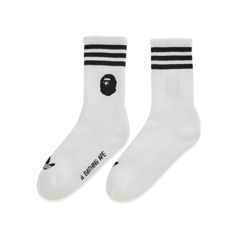 adidas x A BATHING APE Socks "White/Black"