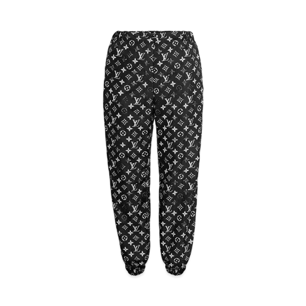Louis Vuitton Stencil-Effect Monogram Jogging Pants "Noir"