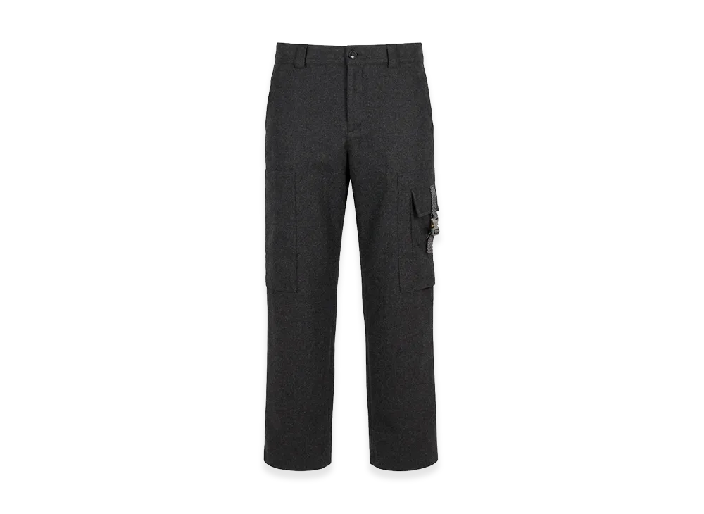 Louis Vuitton Virgin Wool Tape Logo Cargo Long Pants "Gray"