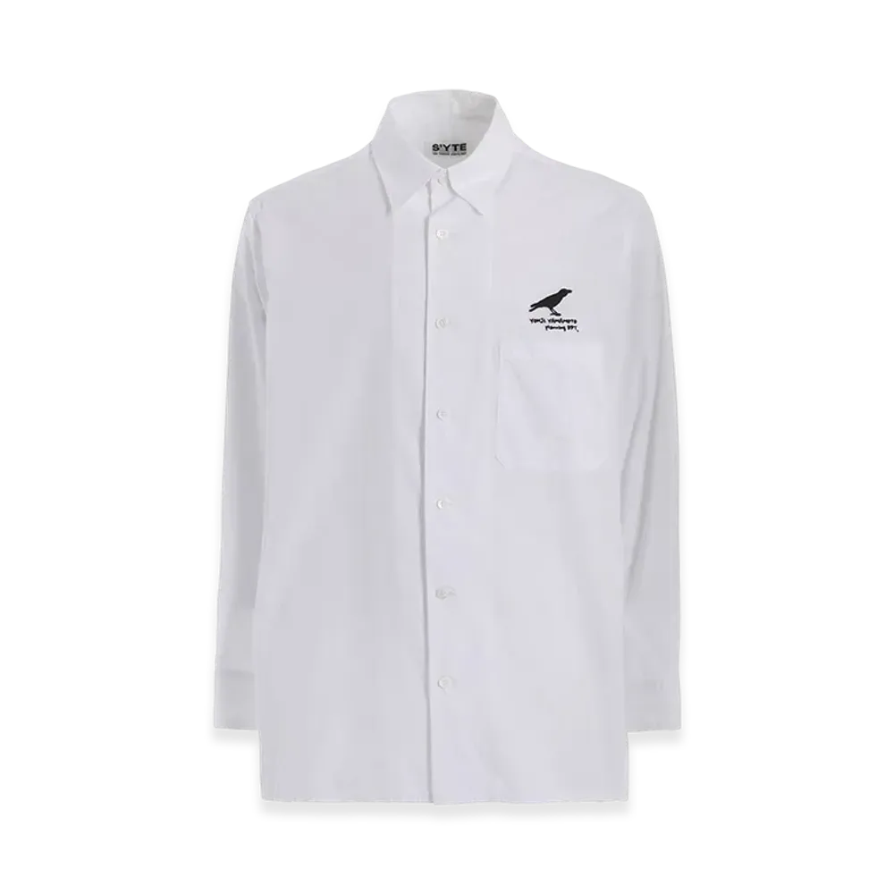 S'YTE Cotton Broad Crow Embroidered Shirt "White"