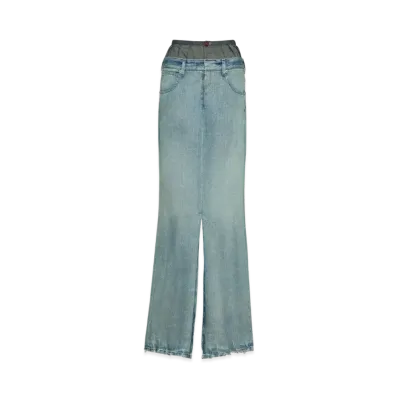 Maison Margiela Women's Anonymity of The Lining Denim Skirt "Light Blue"