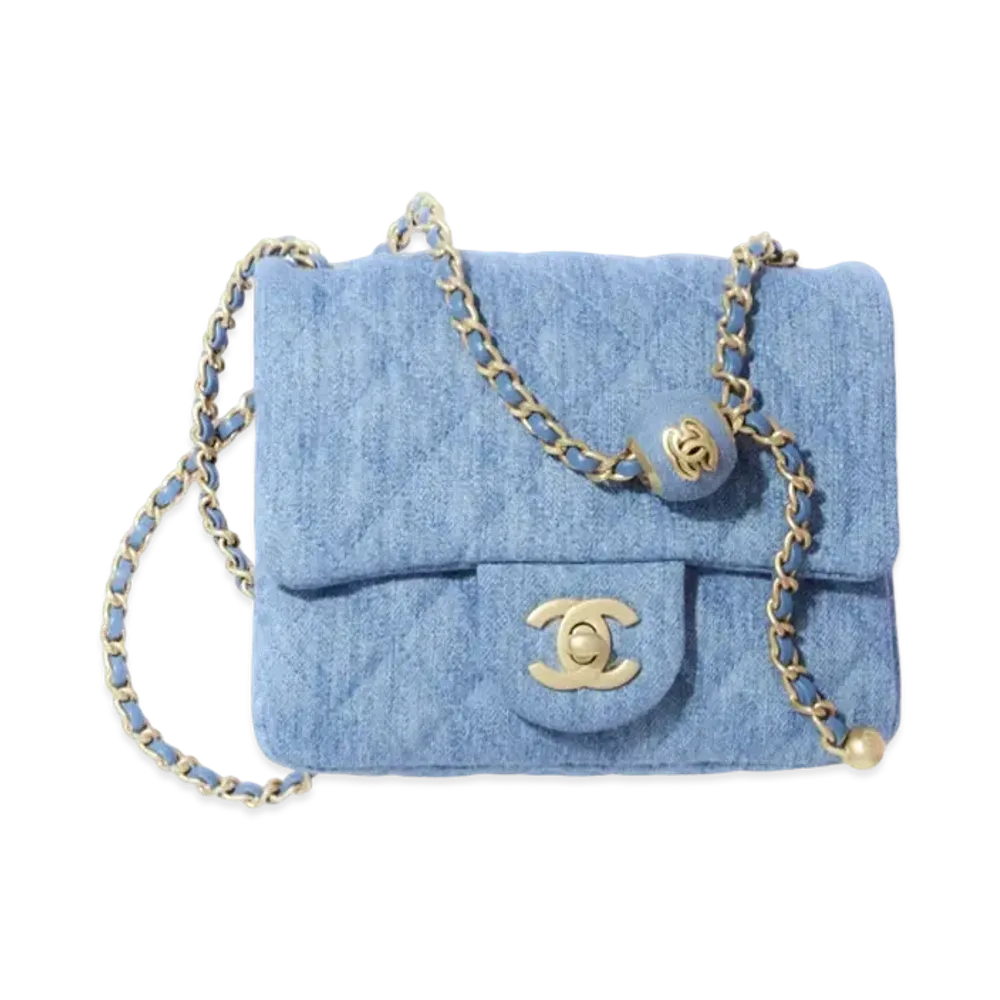CHANEL Mini Flap Bag Denim "Blue"