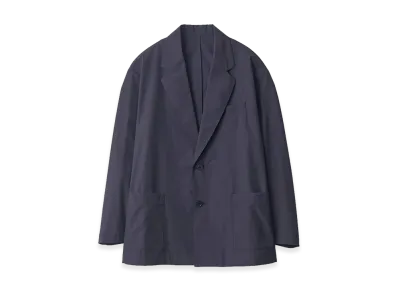 ssstein Cotton Nylon Easy Single Breasted Jacket "Dark Navy"