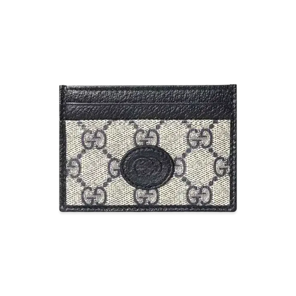 GUCCI GG Card Case GG Supreme "Beige/Blue"