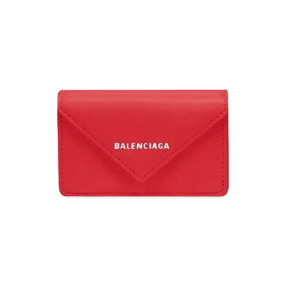 BALENCIAGA Papier Mini Wallet "Rouge Tango"