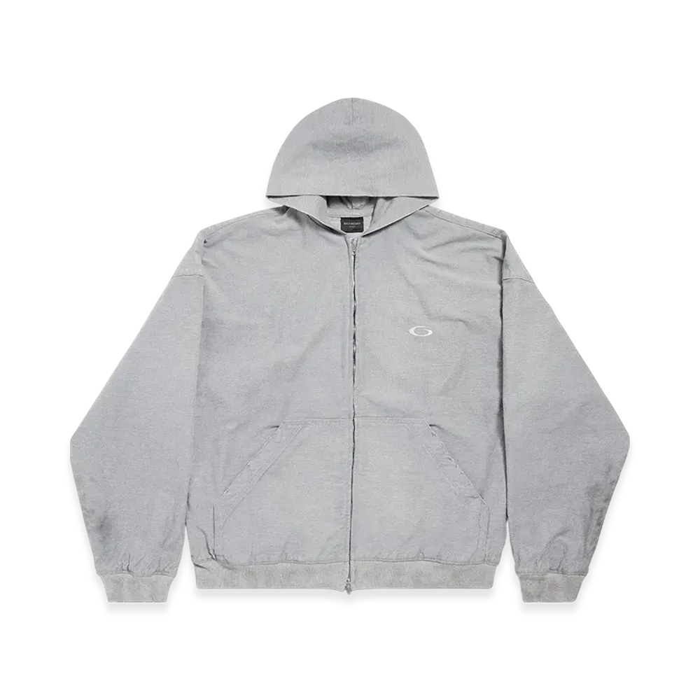 BALENCIAGA Trompe Loeil Hoodie "Heather Grey"