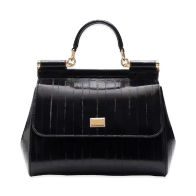 Dolce&Gabbana Sicily Bag Medium Earthekin "Black"