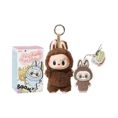 POP MART THE MONSTERS (LABUBU) Exciting Macaron Plush Series CHESTNUT COCOA (Secret)