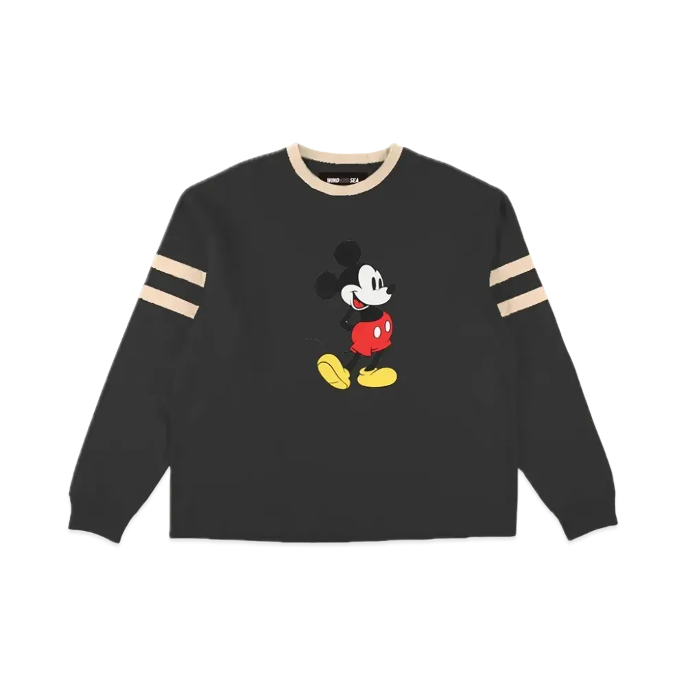 WIND AND SEA x Disney Mickey Line LS Tee "Black"