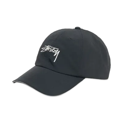 Stussy Low Profile Smooth Stock Strapback "Black"