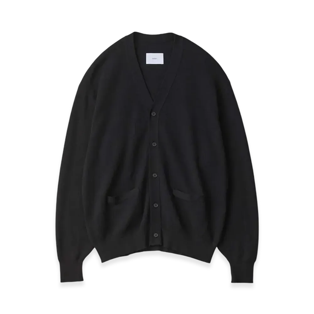 ssstein Cotton Cashmere Knit Cardigan "Black"
