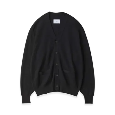 ssstein Cotton Cashmere Knit Cardigan "Black"