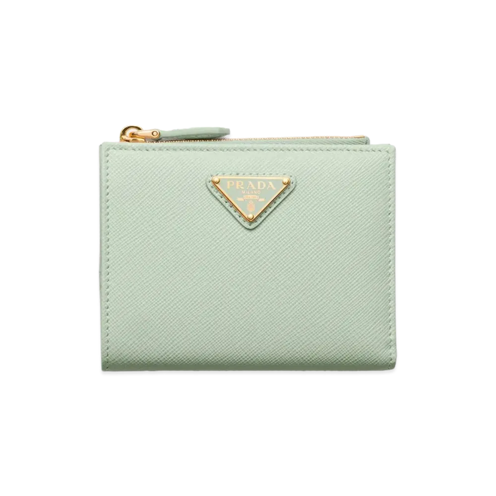 PRADA Saffiano Leather Wallet "Aqua"