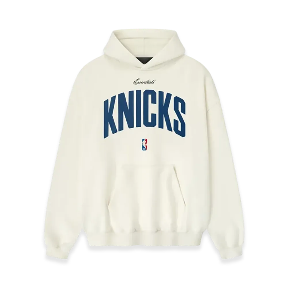 FEAR OF GOD ESSENTIALS Knicks 90s Hoodie "Cream White"