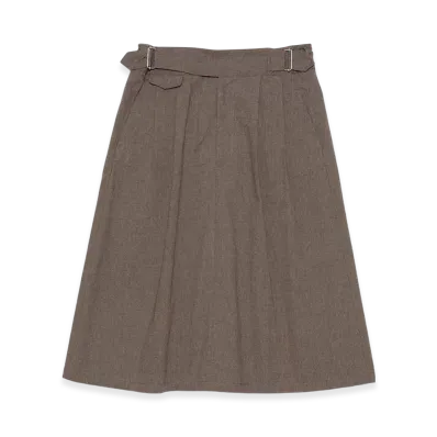 nanamica Cotton Buff Cloth Gurkha Skirt "Brown"