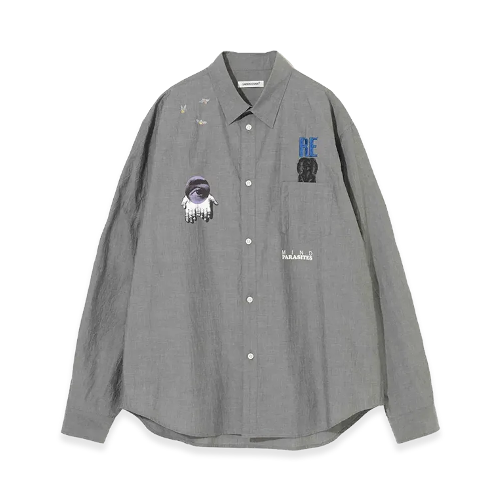 UNDERCOVER Cotton Typewriter Shirt "Light Charcoal"