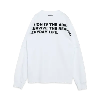sacai Bill Cunningham Graphic Print Long Sleeve T-Shirt "White"