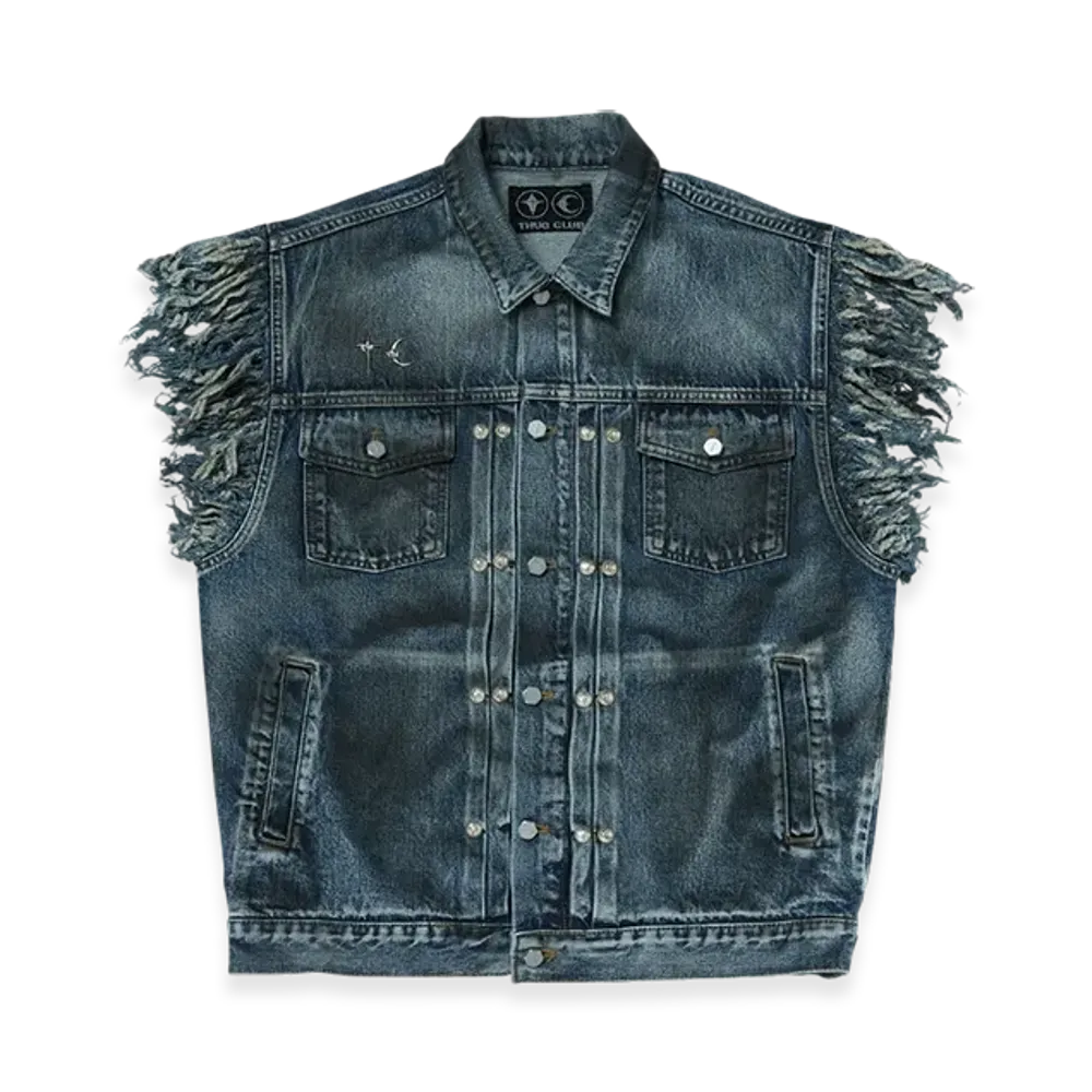 THUG CLUB TC Angels Denim Vest "Blue"