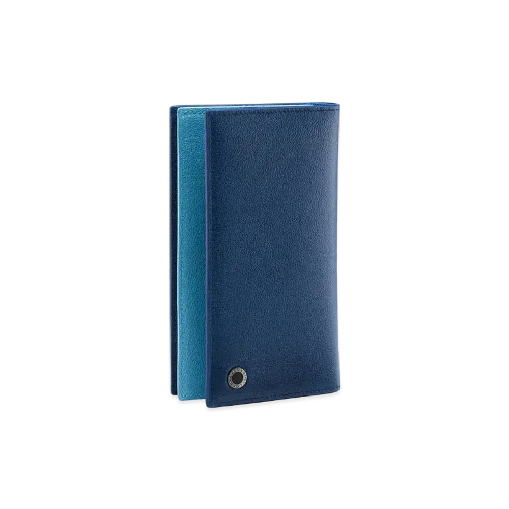 BVLGARI BVLGARI MAN Bifold Wallet "Blue"