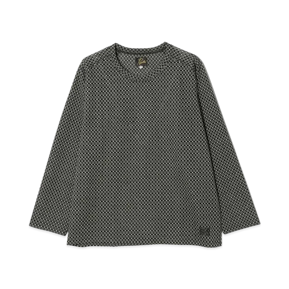 NEEDLES L/S U-Neck Tee - R/PE Russell "Gray"