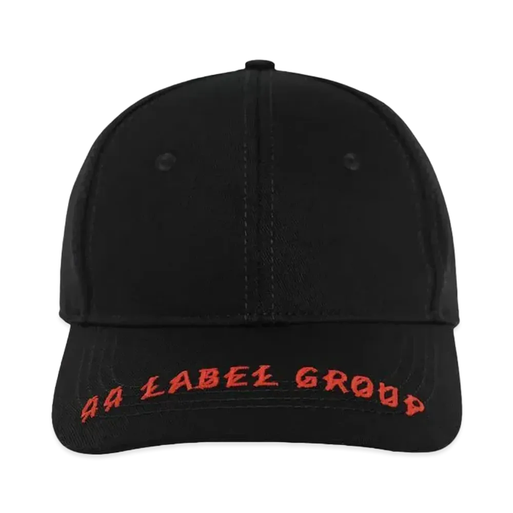 44 LABEL GROUP NEW M CAP TECHNO CANVAS BLACK + BLACK + 44LG/RAVE ICE SAND EMB "BLACK"
