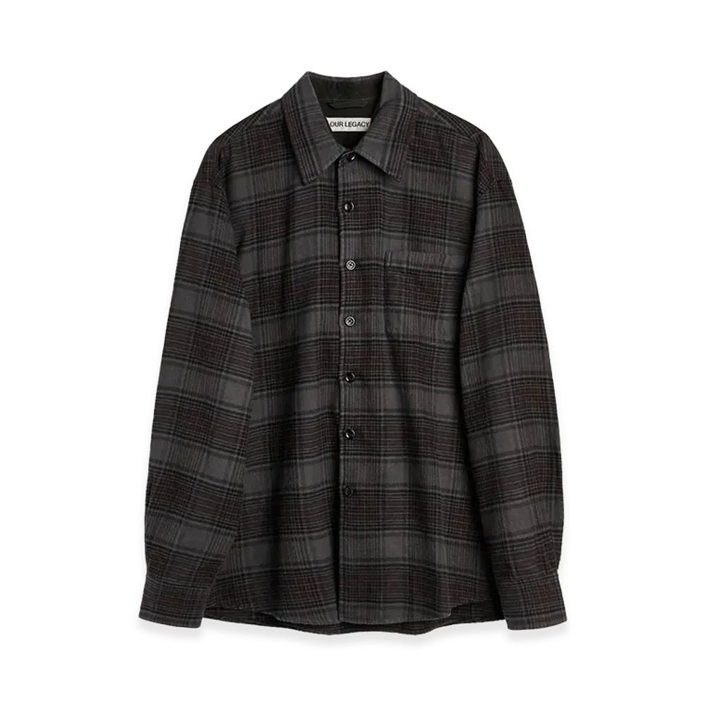 OUR LEGACY Above Shirt "Faded Nocturne Check Flannel"