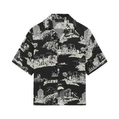 AMIRI LA Landmark Camp Shirt "Black"