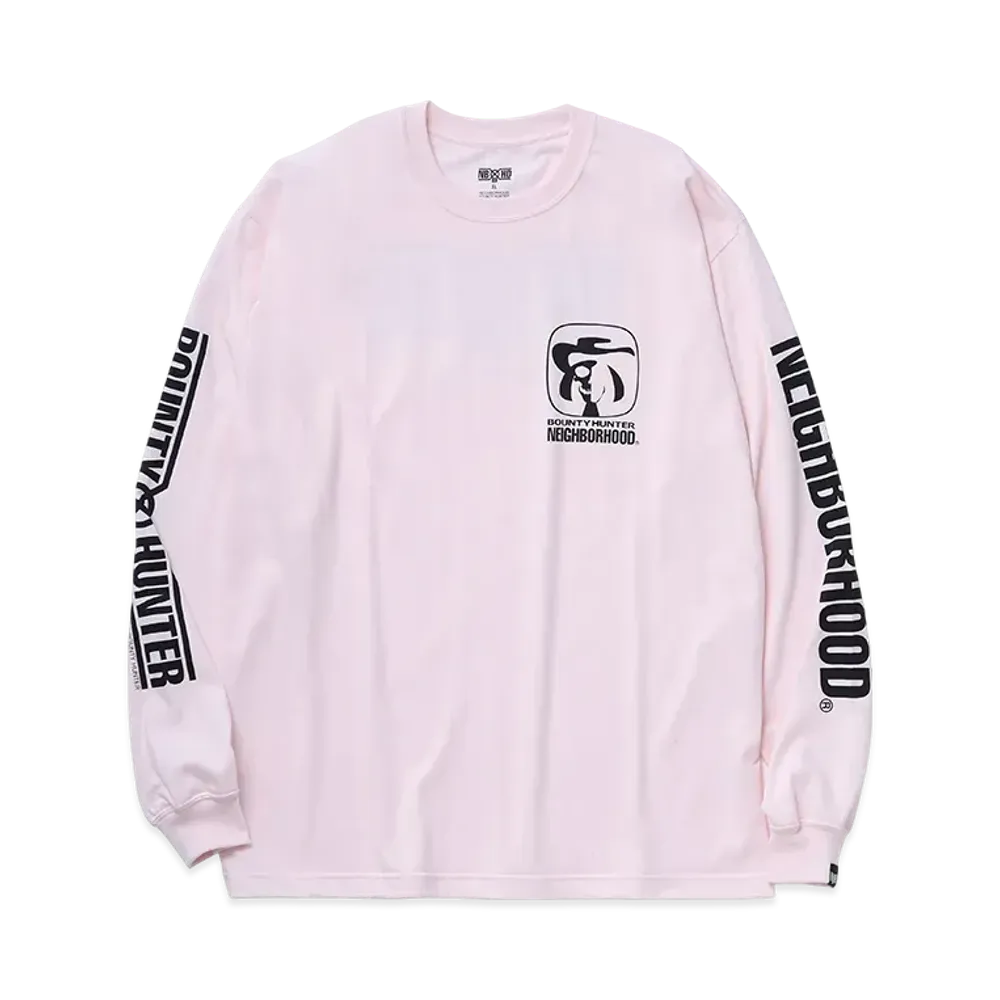 NEIGHBORHOOD x BOUNTY HUNTER Tee LS-2 "Pink"