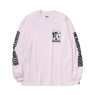 NEIGHBORHOOD x BOUNTY HUNTER Tee LS-2 "Pink"