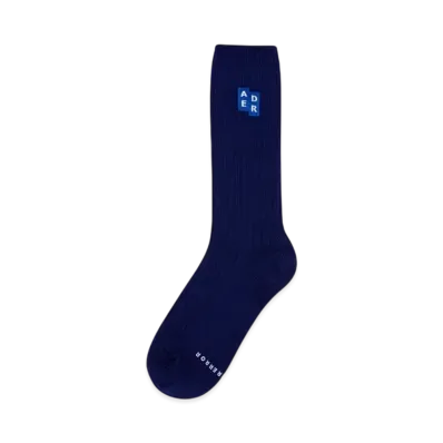 ADERERROR Tag Socks 01 "Navy"