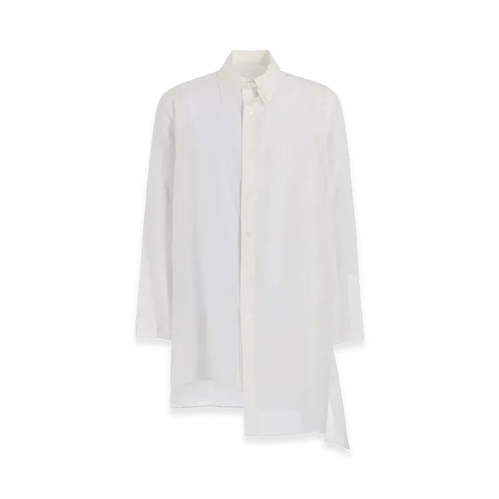 Yohji Yamamoto POUR HOMME 60 Cellulose Loan L Double Layered Blouse "Off White"