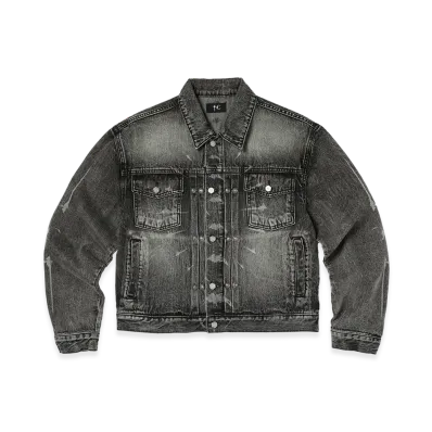 THUG CLUB TC Spine Laser Denim Jacket "Black"