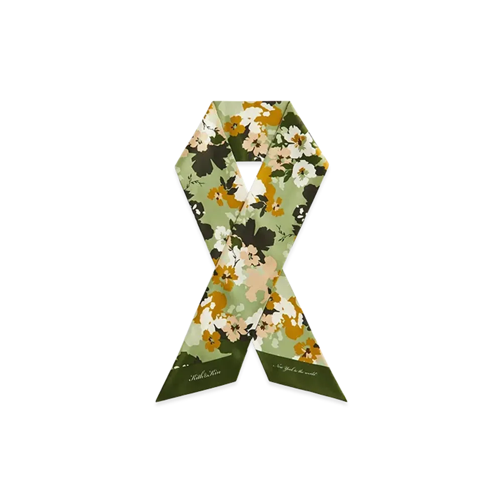 Kith Printed Silk Neck Tie "Sage"