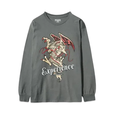 MASSES T-SHIRT L/S DRAGON "CHARCOAL"