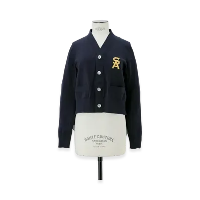 sacai Emblem Knit Cardigan "Black/Navy"